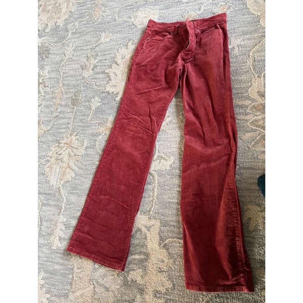 Harley Davidson corduroy wide leg pants 98% cotton 2% spandex rust color size 8